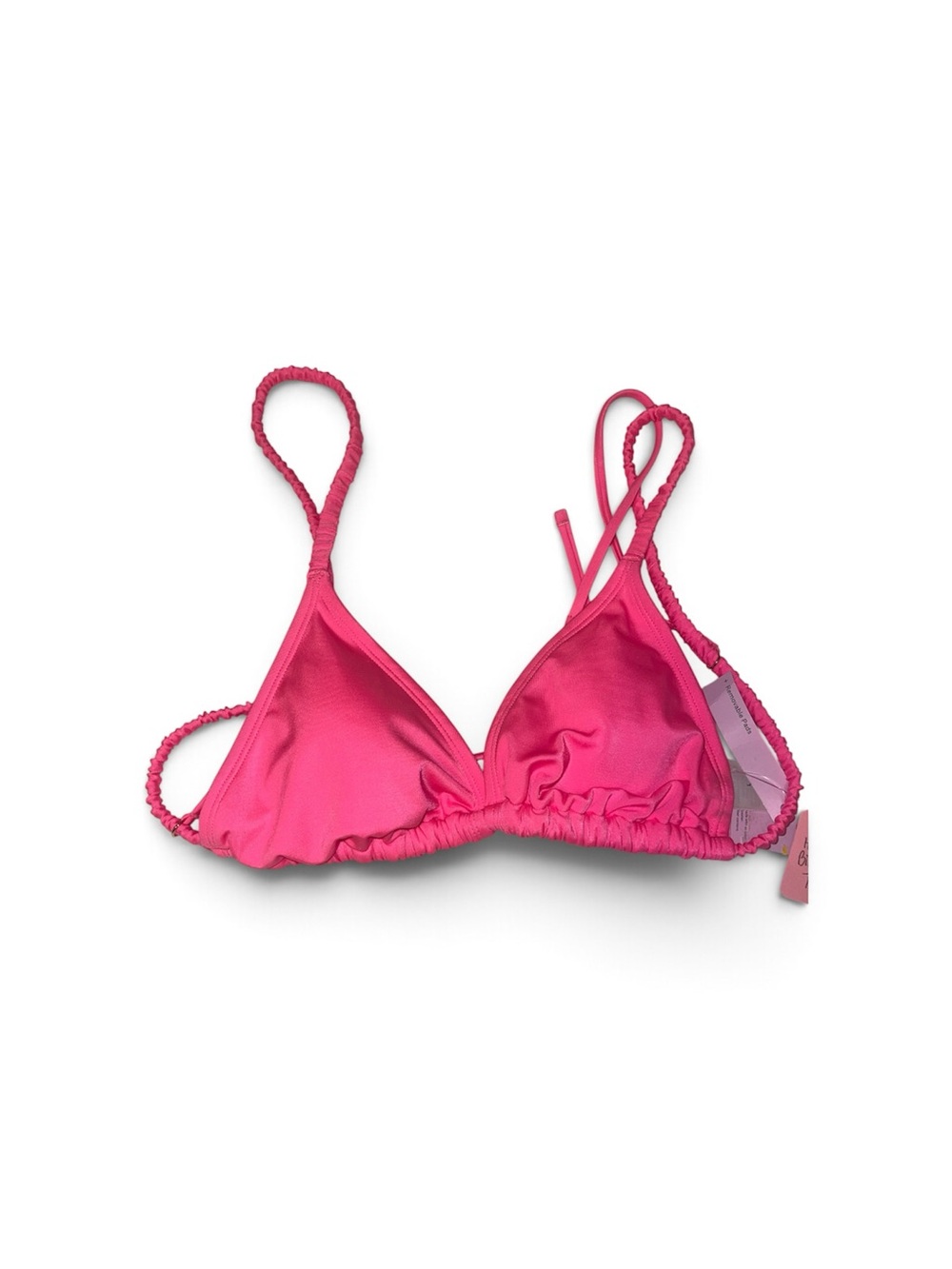 Hot Pink Triangle Bikini Top